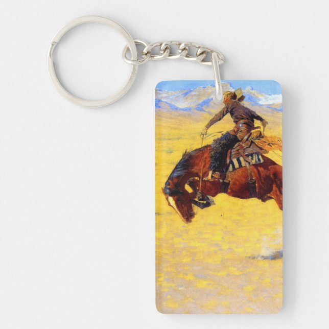 Remington Old West Horse and Cowboy Key Ring (Front)