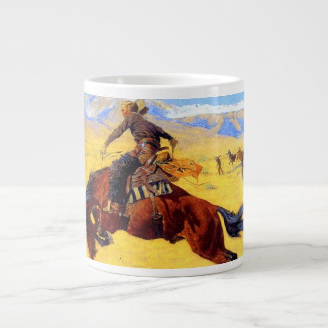 Remington Old West Horse and Cowboy Large Coffee Mug (Front)