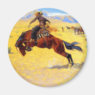 Remington Old West Horse and Cowboy Magnet