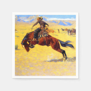 Remington Old West Horse and Cowboy Napkin