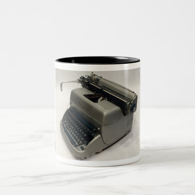 Remington Super-Riter typewriter Two-Tone Coffee Mug (Center)