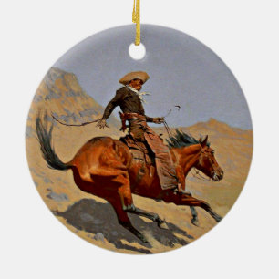 Remington - The Cowboy, Ceramic Ornament