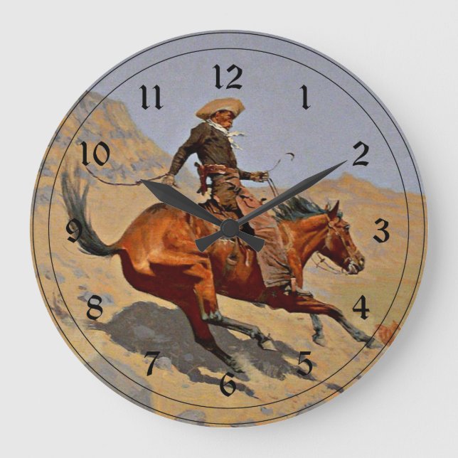 Remington: The Cowboy,  Large Clock (Front)