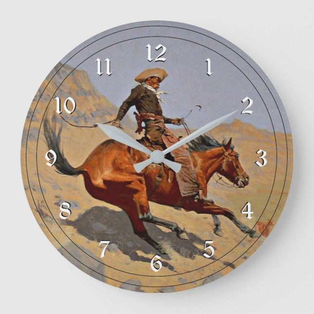 Remington - The Cowboy Large Clock (Front)
