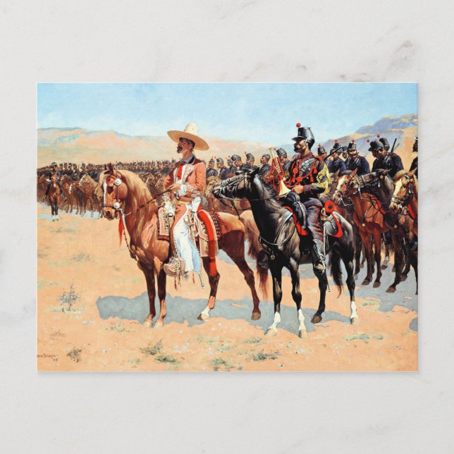 Remington - The Mexican Major, fine art painting Postcard (Front)