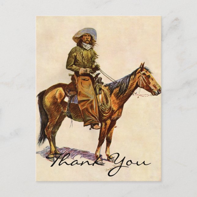 Remington's An Arizona Cowboy Postcard (Front)