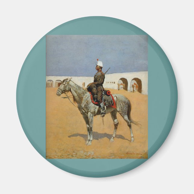 Remington's Cavalryman of the Line, Mexico (1889) Magnet (Front)