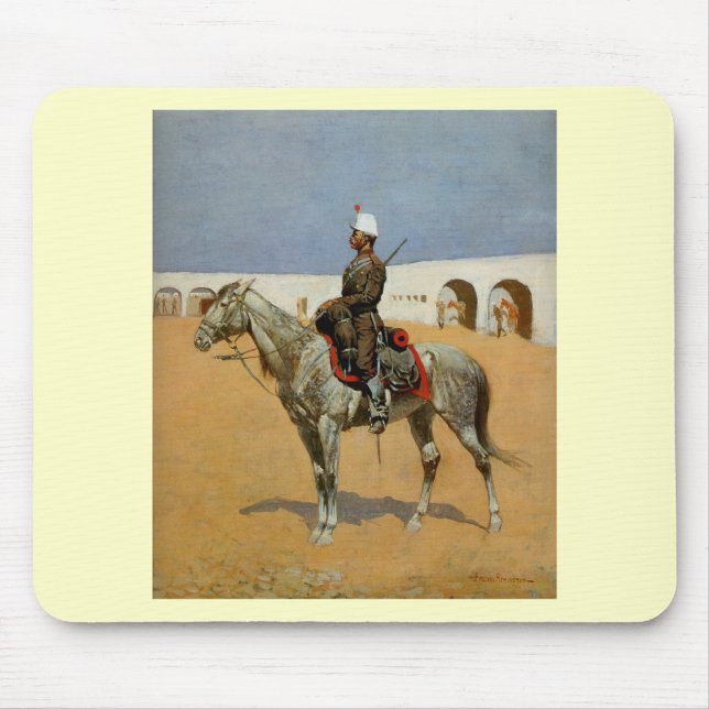 Remington's Cavalryman of the Line, Mexico (1889) Mouse Pad (Front)