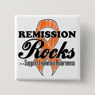 Remission Rocks - Leukaemia Awareness 15 Cm Square Badge