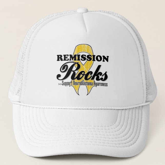Remission Rocks - Neuroblastoma Trucker Hat (Front)