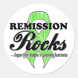 Remission Rocks - Non-Hodgkins Lymphoma Awareness Classic Round Sticker