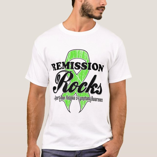 Remission Rocks - Non-Hodgkins Lymphoma Awareness T-Shirt (Front)