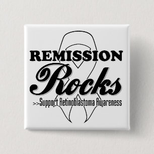 Remission Rocks - Retinoblastoma Awareness 15 Cm Square Badge