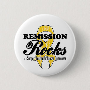 Remission Rocks - Testicular Cancer Awareness 6 Cm Round Badge