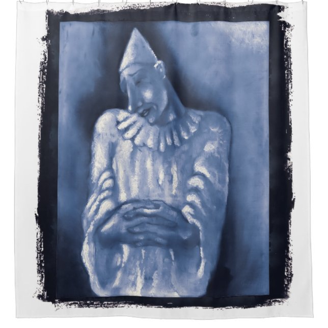 Remix of Clown (1934) oil painting by Mikulas Gala Shower Curtain (Front)