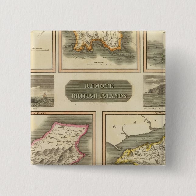 Remote British islands 15 Cm Square Badge (Front)