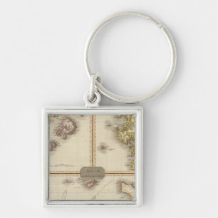 Remote British Isles Jersey and Guernsey Key Ring