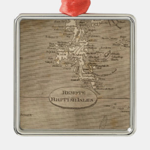 Remote British Isles Map by Arrowsmith Metal Tree Decoration