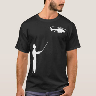 Remote Control Model Helicopter RC Hobby Pilot Men T-Shirt