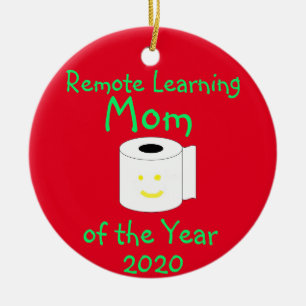 Remote Learning Mom of the Year Ceramic Ornament