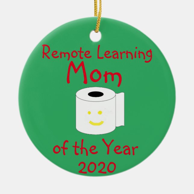 Remote Learning Mum of the Year Ceramic Ornament (Front)
