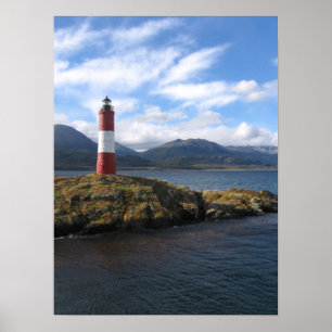 Remote Lighthouse, Beagle Channel, Patagonia Poster