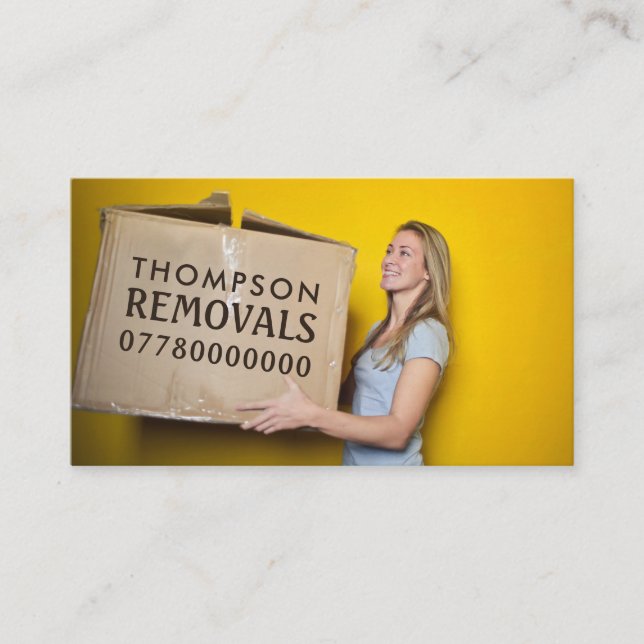 Removal Box, Removal Company Business Card (Front)
