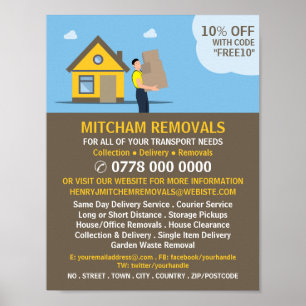 Removal Man House Design, Removal Company Advert Poster