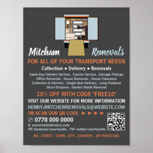 Removal Van Design, Removal Company Advertising Poster