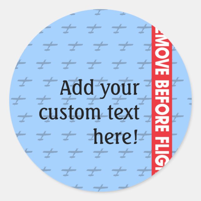 Remove Before Flight - Avaiation Classic Round Sticker (Front)