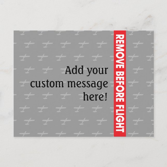 Remove Before Flight - Avaiation Postcard (Front)