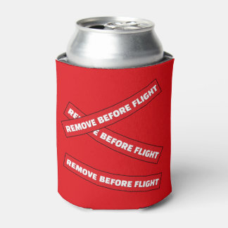 Remove Before Flight Tag Red Aviation Can Cooler