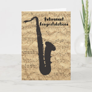 Remove Card for Musician Notes and Sax