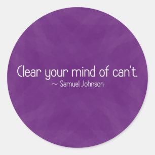 Remove doubt from your mind (2) classic round sticker