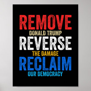 Remove Reverse Reclaim Hands Off Protest Anti Trum Poster