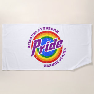 Remove Stubborn Orange Stains Pride Month LGBTQ Beach Towel