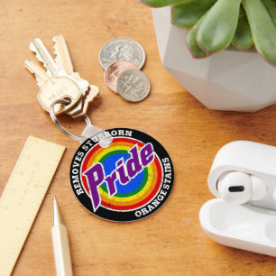 Remove Stubborn Orange Stains Pride Month LGBTQ Key Ring