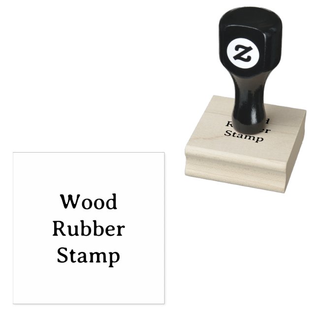 Remove This Text & Add Your Own Design 2" x 2" Rubber Stamp (Stamped)