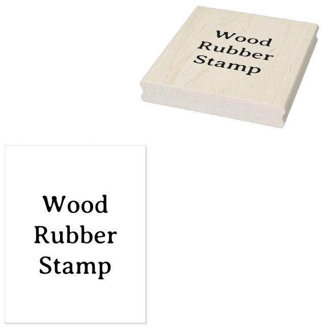 Remove This Text & Add Your Own Design 4" x 5" Rubber Stamp (Stamped)