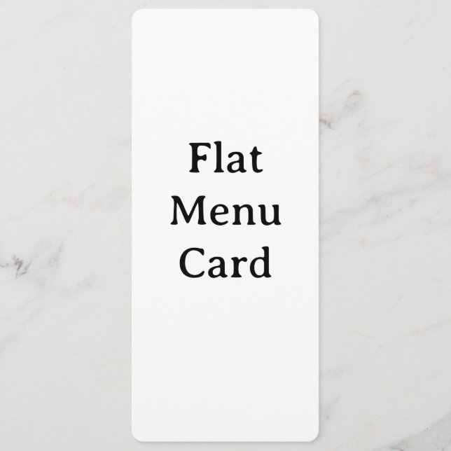 Remove This Text & Add Your Own Design 4" x 9.25" Menu (Front)
