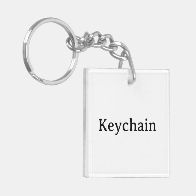 Remove This Text & Add Your Own Design Acrylic  Key Ring (Front Left)