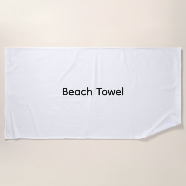 Remove This Text & Add Your Own Design Beach Towel (Front)