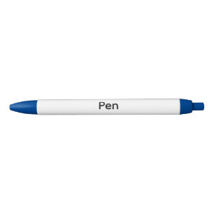 Remove This Text & Add Your Own Design Blue Trim Black Ink Pen