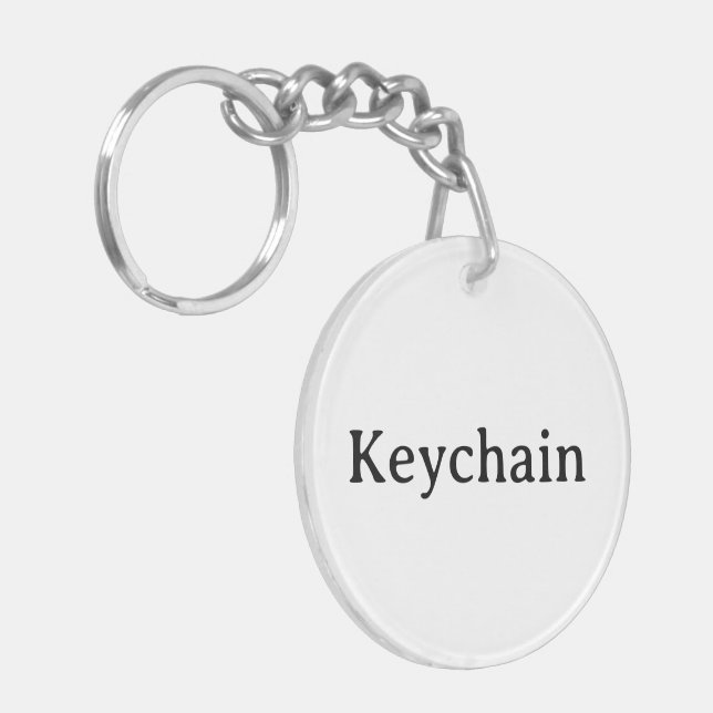 Remove This Text & Add Your Own Design Circle Key Ring (Front Left)