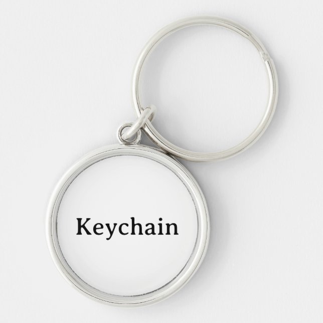 Remove This Text & Add Your Own Design Round Key Ring (Front)