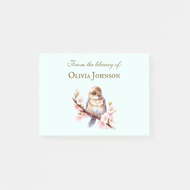 Removeable Custom Bookplate Pad  Post-it Notes (Front)