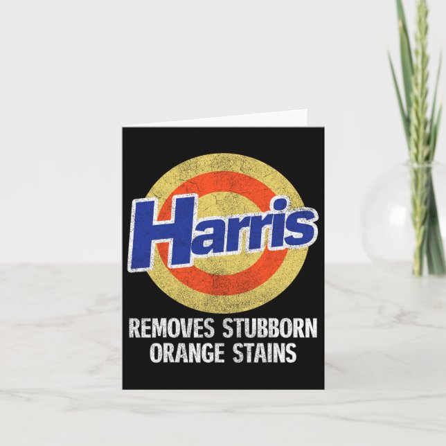 Removes Stubborn Orange Stains Kamala Harris First Card (Front)