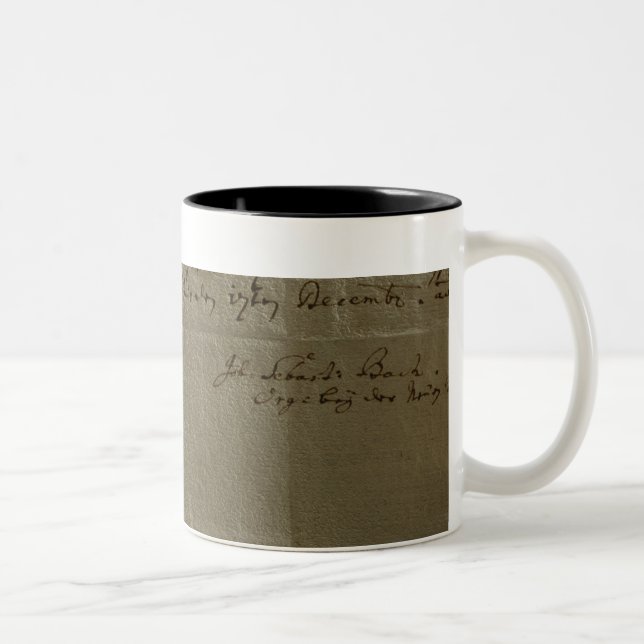 Remuneration Receipt, 17th December, 1704 Two-Tone Coffee Mug (Right)