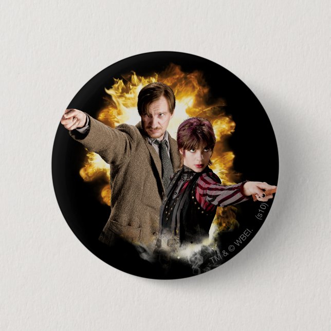 Remus Lupin and Nymphadora Tonks-Lupin 6 Cm Round Badge (Front)