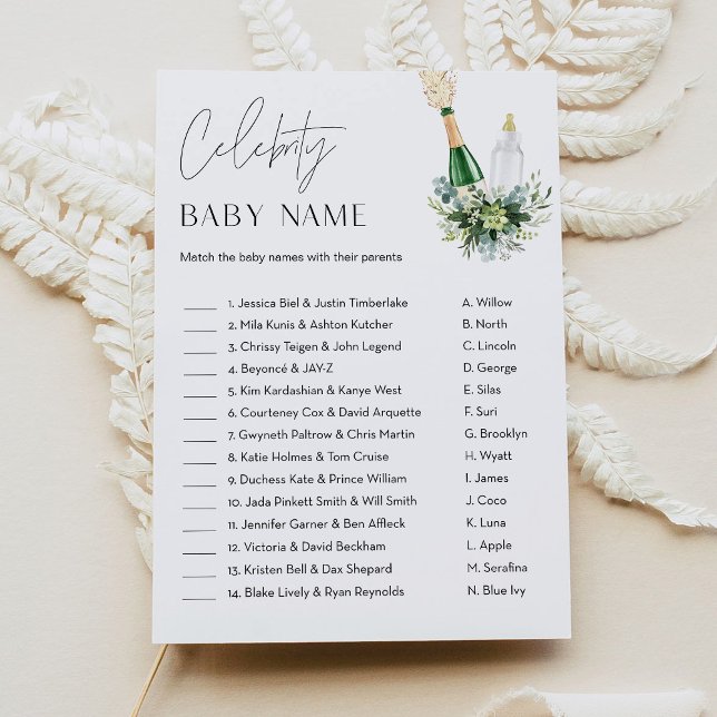 REMY Celebrity Baby Name Game - Poppin Bottles Invitation (Creator Uploaded)